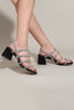 Load image into Gallery viewer, Black Rhinestones Strappy Chunky Heels