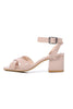 Load image into Gallery viewer, Black Cross Ankle Strap Chunky Heeled Sandals