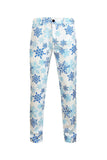 Light Blue Snowflake Printed 3 Piece Christmas Men's Suits