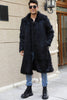 Load image into Gallery viewer, Brown Open Front Faux Fur Long Men Coat