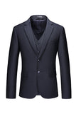 Notched Lapel Two Buttons Black Men's Formal Suits