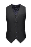 Notched Lapel Two Buttons Black Men's Formal Suits