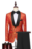 Orange Shawl Lapel 2 Piece Men's Formal Suits