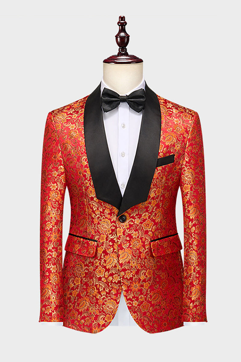 Load image into Gallery viewer, Orange Shawl Lapel 2 Piece Men&#39;s Formal Suits
