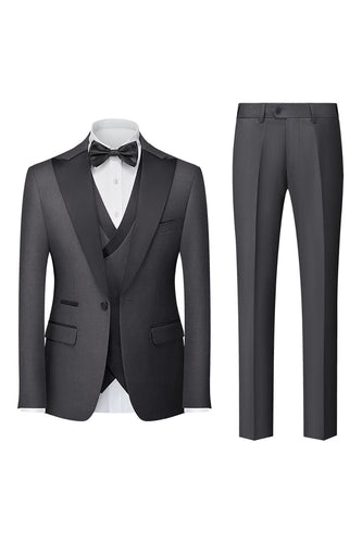 Black 3-Piece One Button Formal Suits
