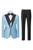 Load image into Gallery viewer, Black 3-Piece One Button Formal Suits