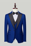 Black 3-Piece One Button Formal Suits