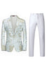 Load image into Gallery viewer, Light Pink Jacquard 2 Piece Notched Lapel  Men&#39;s Formal Suits