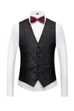 Black 3 Piece Jacquard Shawl Lapel Men's Formal Suits