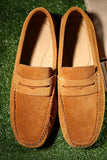 Brown Suede Party Men Shoes