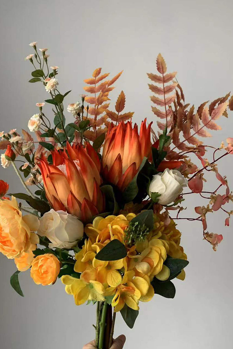 Load image into Gallery viewer, Rust Orange Bridal Bouquets