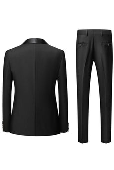 Black Shawl Lapel Three-Pieces Men's Suits