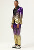 Load image into Gallery viewer, Men&#39;s 2 Piece Ombre Sequins Purple Slim Fit Notched Lapel Formal Suits