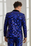 Shawl Lapel One Button Royal Blue Sequins Men's 2 Pieces Suits