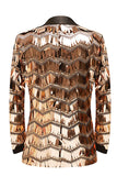 Glitter Golden Sequins Men's Blazer