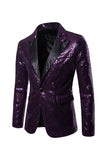 Sparkly Gold Notched Lapel Formal Blazer