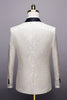 Load image into Gallery viewer, White Shawl Lapel Jacquard Formal Men&#39;s 2 Pieces Suits