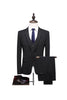 Load image into Gallery viewer, Grey Pinstripe Notched Lapel Men&#39;s 2 Pieces Suits