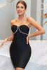 Load image into Gallery viewer, Bodycon Halter Black Party Dress
