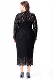 Plus Size Long Sleeves Wedding Guest Dress