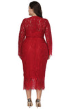 Plus Size Long Sleeves Wedding Guest Dress