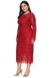 Plus Size Long Sleeves Wedding Guest Dress