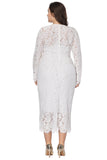 Plus Size Long Sleeves Wedding Guest Dress