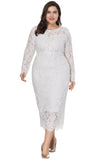 Plus Size Long Sleeves Wedding Guest Dress