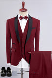 Purple 3-Pieces Men Suits