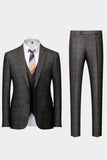 Black 3-Pieces Wedding Suits Tuxedo