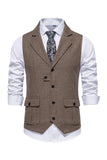 Single Breasted Lapel Navy Men's Suit Vest