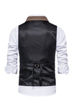 Single Breasted Lapel Navy Men's Suit Vest