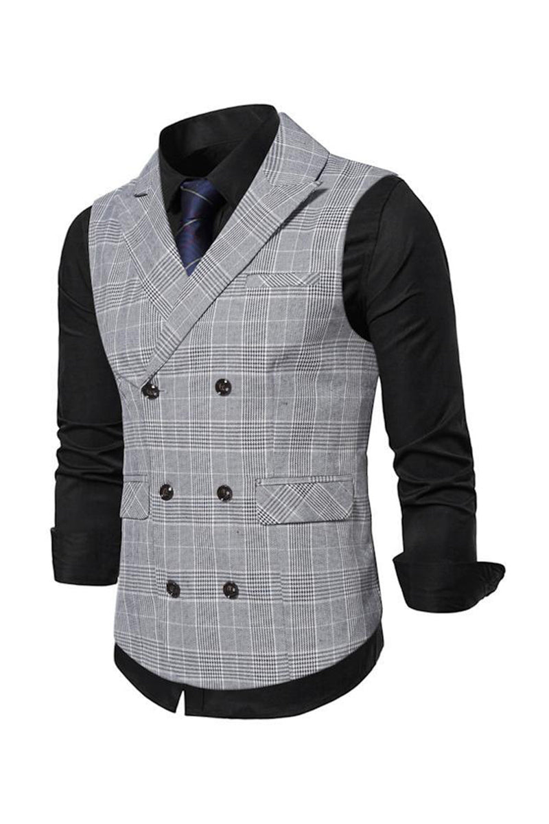 Load image into Gallery viewer, Lapel Collar Double Breasted Men&#39;s Casual Vest