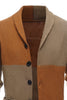 Load image into Gallery viewer, Brown Patchwork Shawl Collar Long Sleeves Men&#39;s Cardigan Sweater