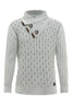 Load image into Gallery viewer, Grey Stand Collar Men&#39;s Pullover Sweater