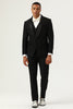 Load image into Gallery viewer, 3 Piece Black Shawl Lapel Single Breasted Men&#39;s Suits