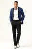 Load image into Gallery viewer, One Button White Shawl Lapel Jacquard Men&#39;s Formal Blazer