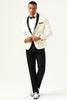 Load image into Gallery viewer, One Button Red Shawl Lapel Jacquard Men&#39;s Formal Blazer