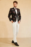 Single-Breasted Two-Button Printed Men's Blazer