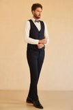 Shawl Lapel One Button Navy Wedding Suits For Men