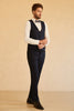 Load image into Gallery viewer, Navy Shawl Lapel One Button Wedding Suits For Men