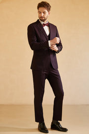 Notched Lapel Single Button Men's Suits for Wedding
