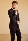 Notched Lapel Single Button Men's Suits for Wedding