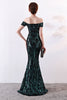 Load image into Gallery viewer, Black Off The Shoulder Mermaid Evening Dress