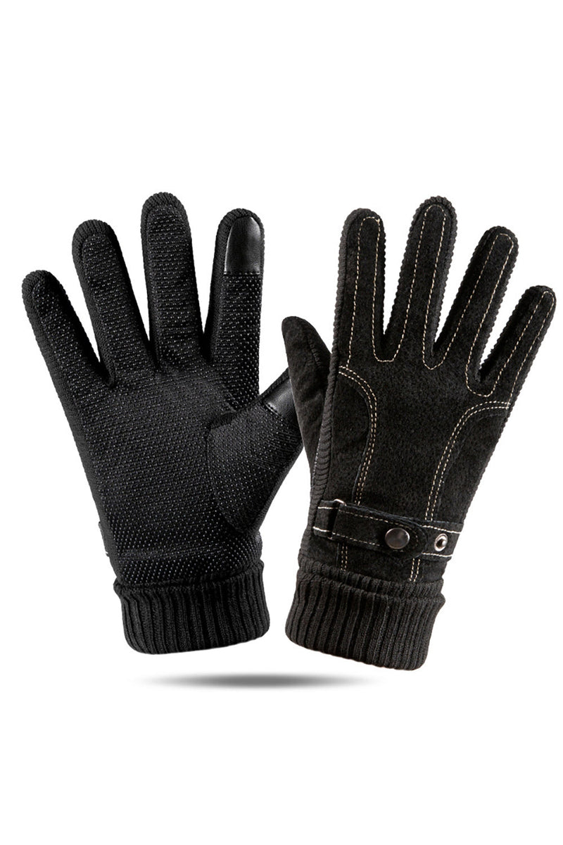 Load image into Gallery viewer, Brown Pigskin Men&#39;s Warm Winter Gloves