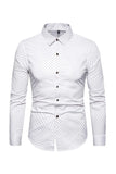 Fashion Print Long Sleeve Men's Plus Size Shirt