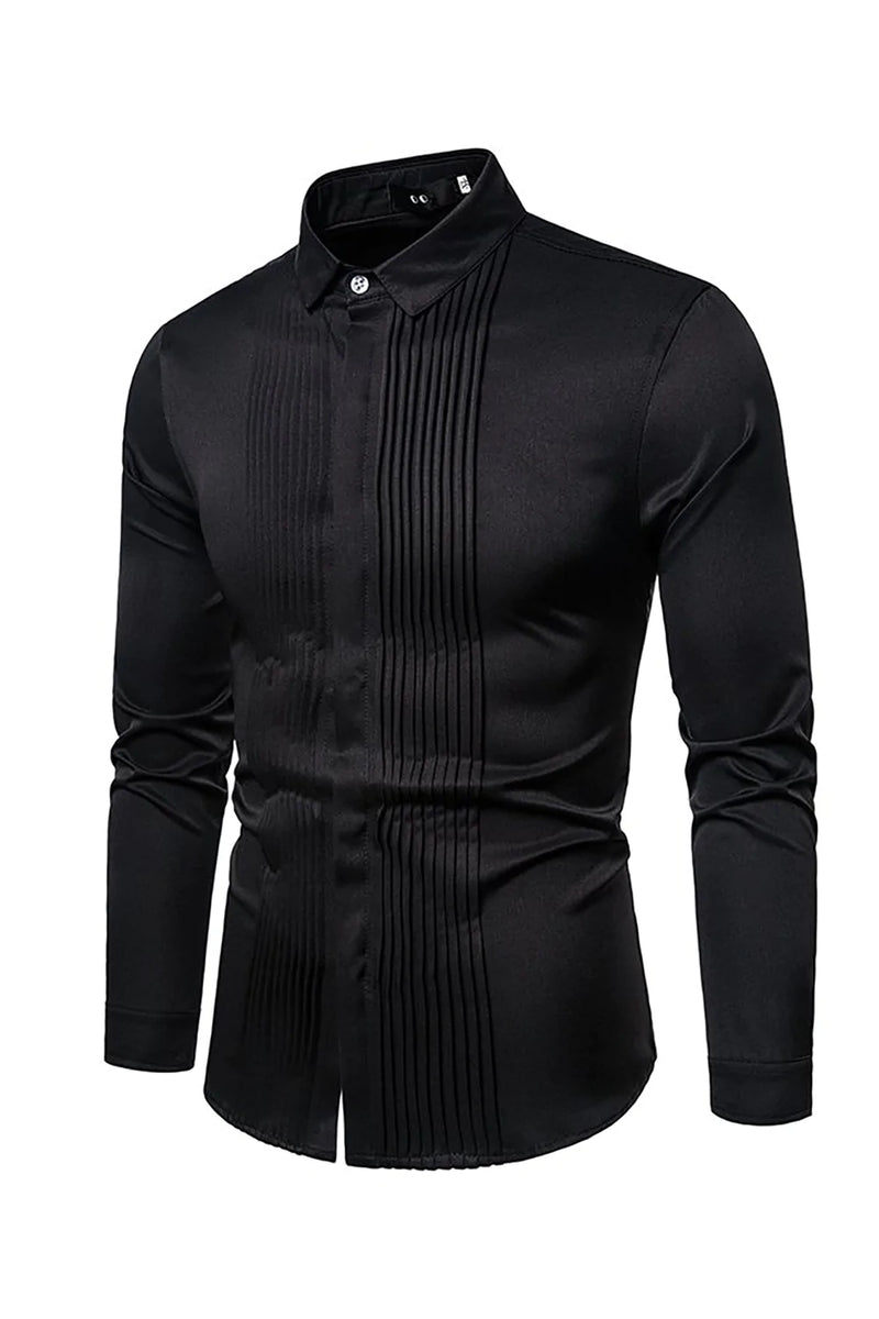 Load image into Gallery viewer, Lapel Long Sleeve Men&#39;s Casual Plus Size Shirt