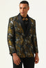 Load image into Gallery viewer, Yellow Jacquard Double Breasted Shawl Lapel Men&#39;s Formal Blazer