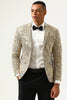 Load image into Gallery viewer, Sparkly Champagne Sequins Notched Lapel Men&#39;s Formal Blazer