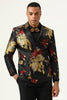 Load image into Gallery viewer, Black Flower Jacquard Men&#39;s Formal Blazer